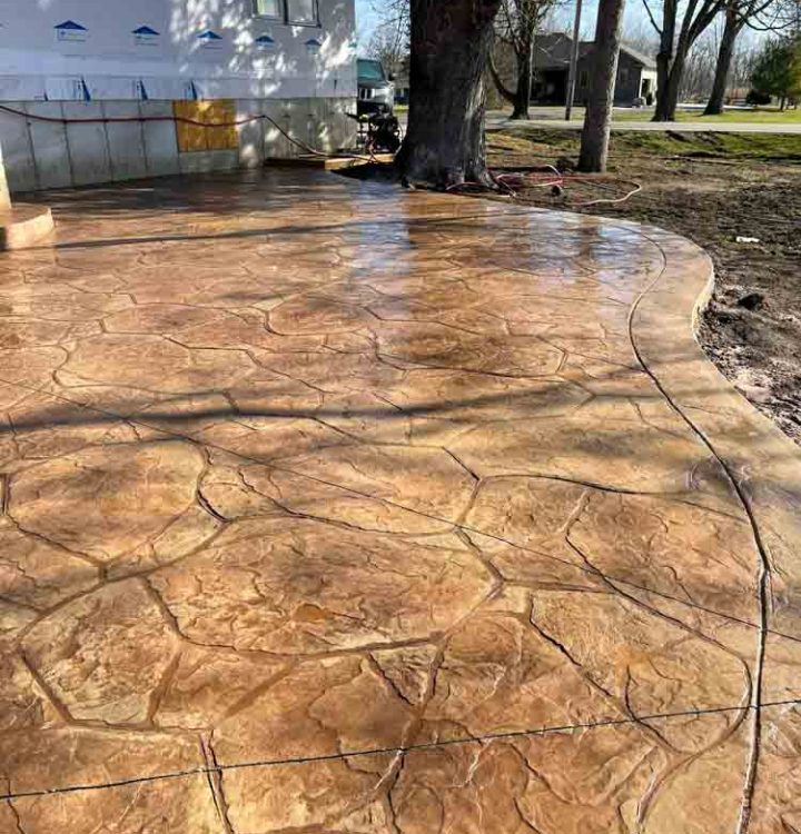 beautiful stamped patio